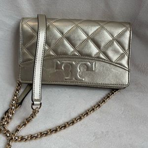 Tory Burch Savannah Gold Crossbody Bag